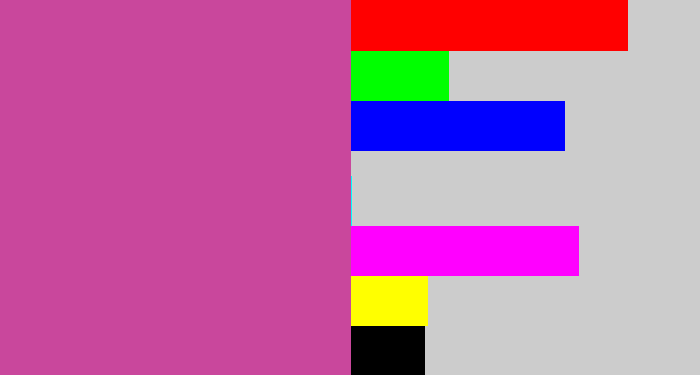 Hex color #c9479c - purplish pink