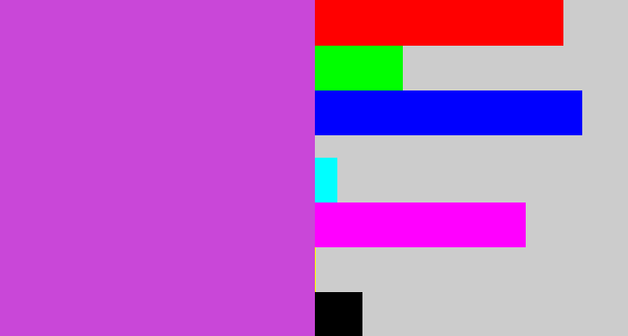 Hex color #c947d8 - pinkish purple