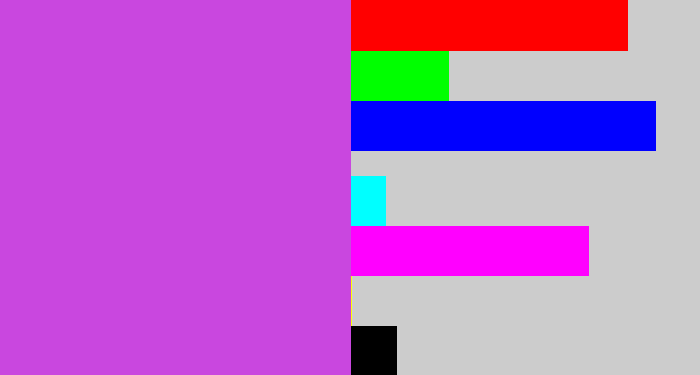 Hex color #c947df - pinkish purple