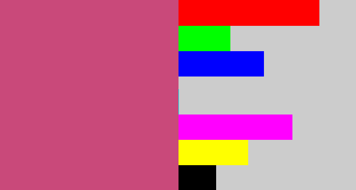 Hex color #c9497a - dark pink
