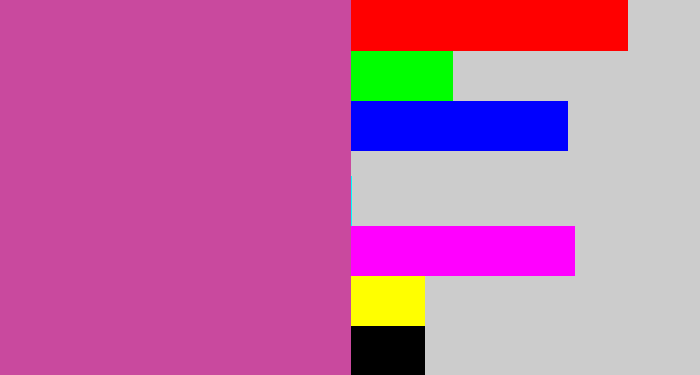 Hex color #c9499e - purplish pink