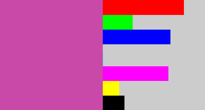 Hex color #c949a8 - purpley pink