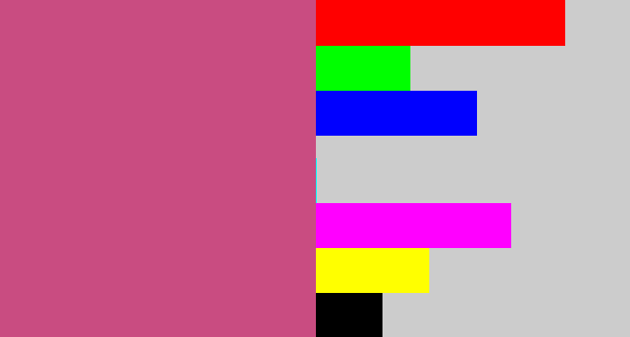 Hex color #c94c81 - darkish pink