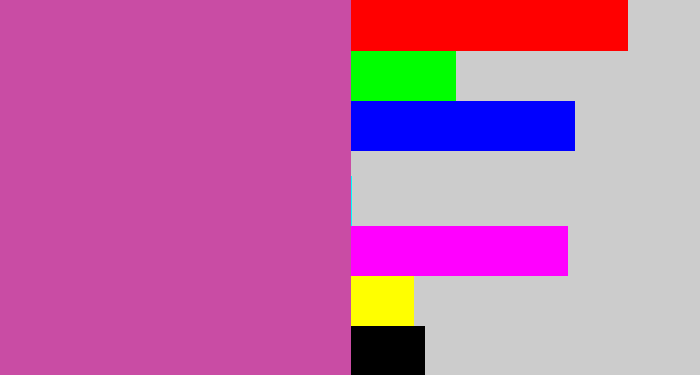 Hex color #c94ca4 - purplish pink