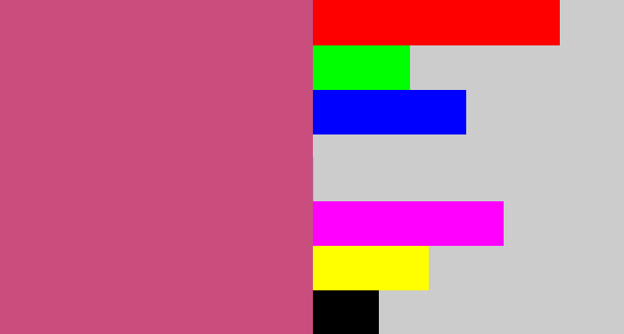 Hex color #c94e7e - darkish pink