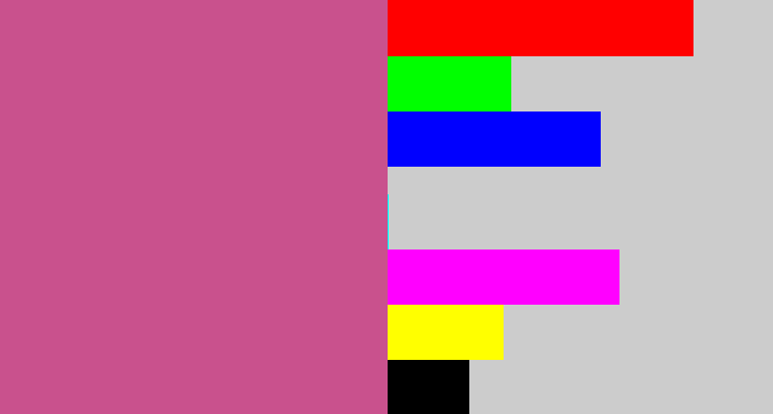 Hex color #c9518d - darkish pink