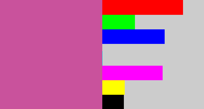 Hex color #c9529c - purplish pink
