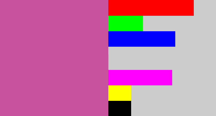 Hex color #c9529e - purplish pink