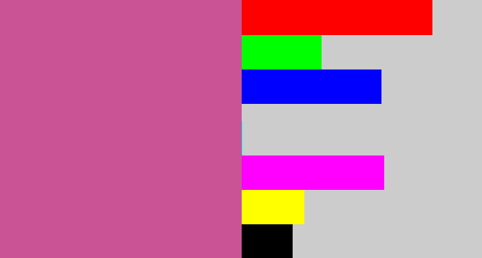 Hex color #c95395 - purplish pink
