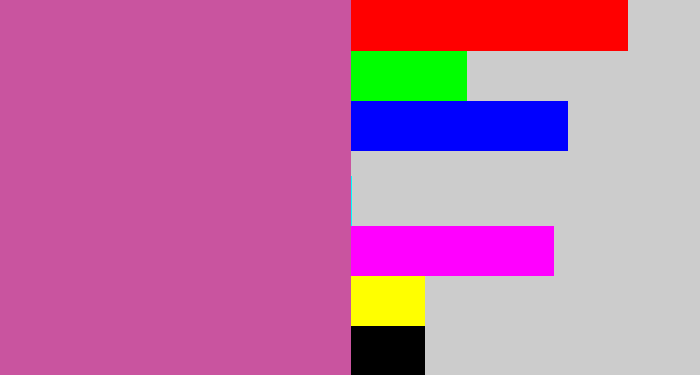 Hex color #c9549f - purplish pink