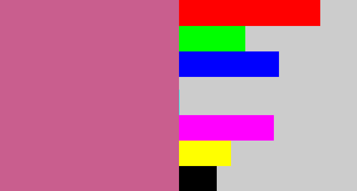 Hex color #c95e8e - pinkish