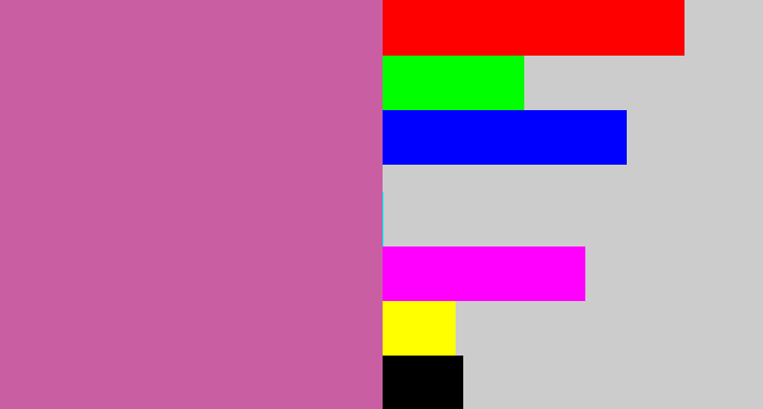 Hex color #c95ea3 - purplish pink