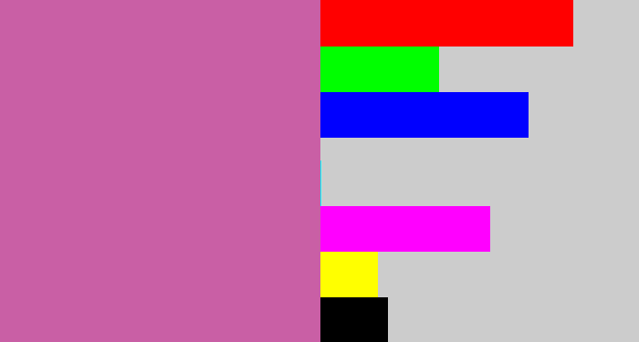 Hex color #c95fa5 - purplish pink