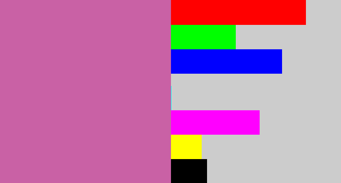 Hex color #c961a5 - purplish pink