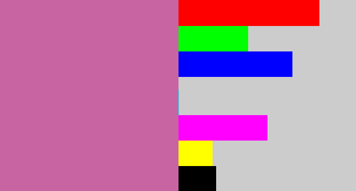 Hex color #c964a3 - purplish pink