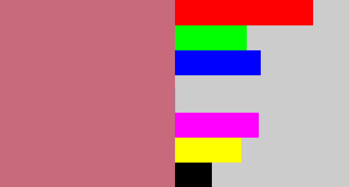 Hex color #c9697c - pinkish