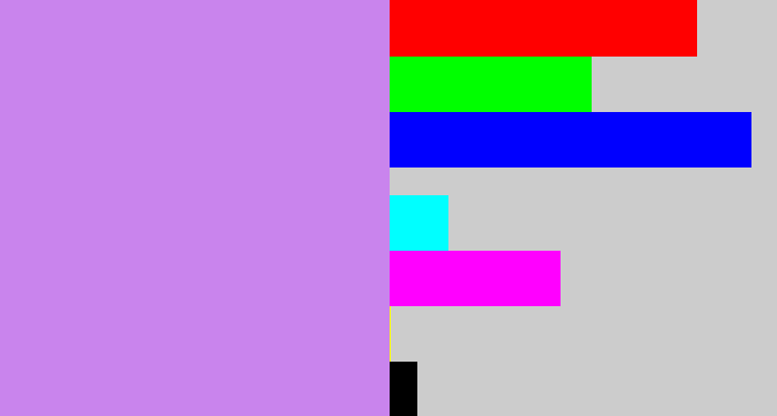 Hex color #c984ed - light purple
