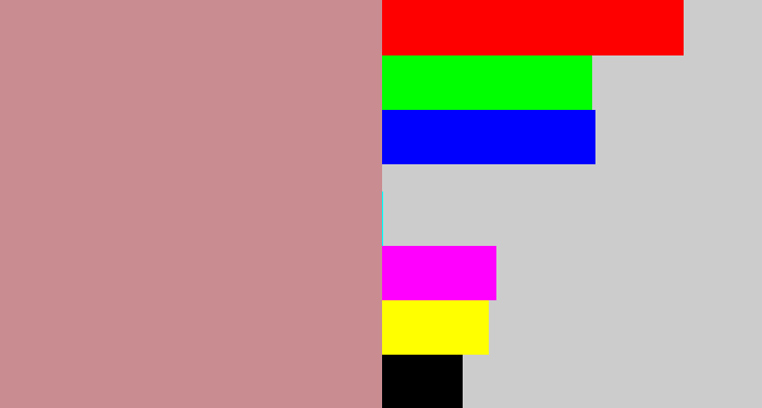 Hex color #c98c90 - greyish pink