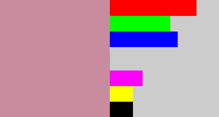 Hex color #c98c9f - grey pink