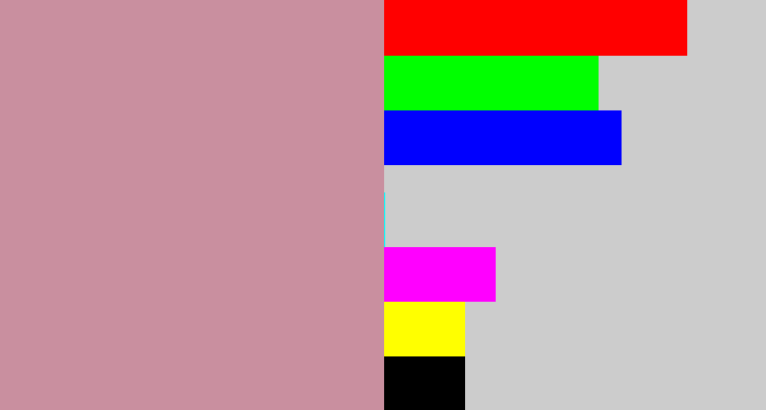 Hex color #c98f9f - grey pink