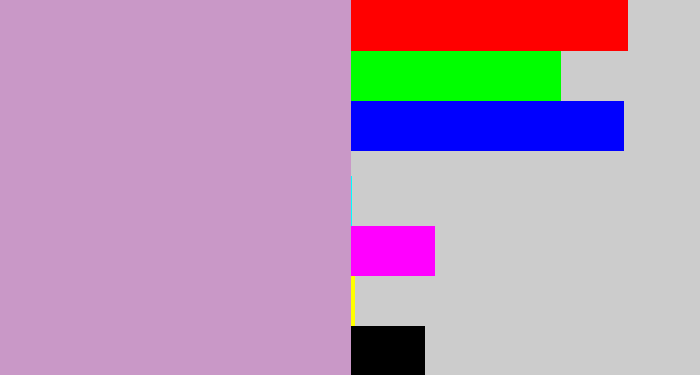 Hex color #c998c7 - pale purple