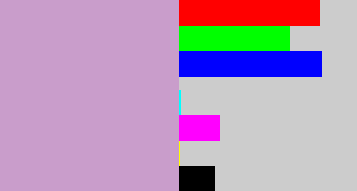 Hex color #c99dcb - pale purple