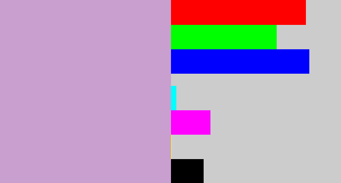 Hex color #c99fcf - pale purple