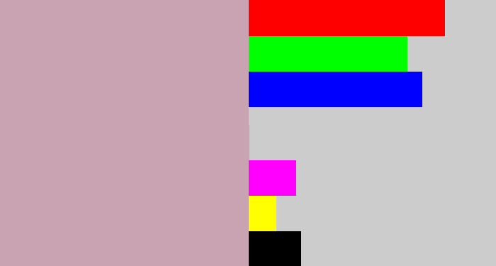 Hex color #c9a3b2 - pinkish grey