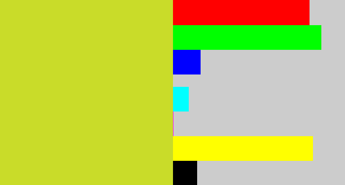 Hex color #c9dc29 - sickly yellow