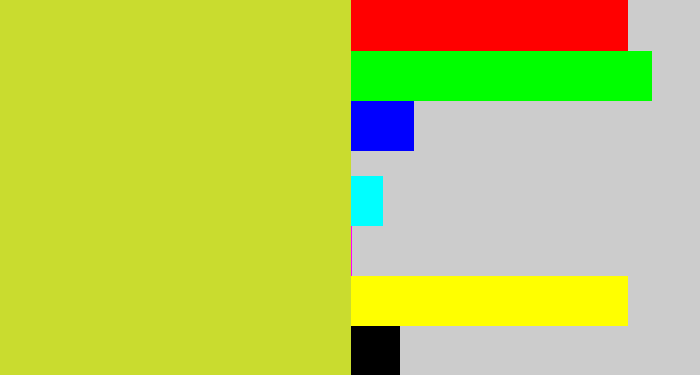 Hex color #c9dc2f - sickly yellow