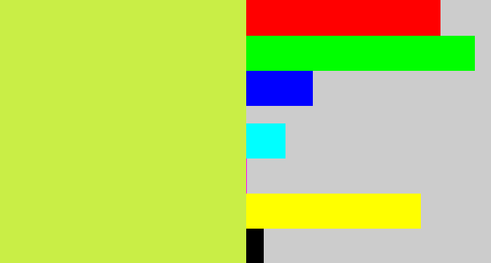 Hex color #c9ee46 - yellow/green