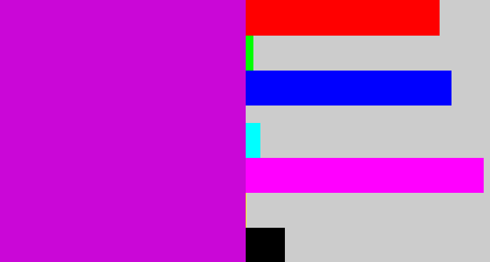 Hex color #ca07d7 - vibrant purple
