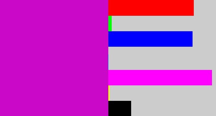 Hex color #ca08c7 - vibrant purple