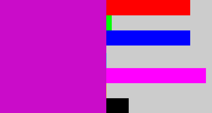 Hex color #ca0cc9 - purple/pink