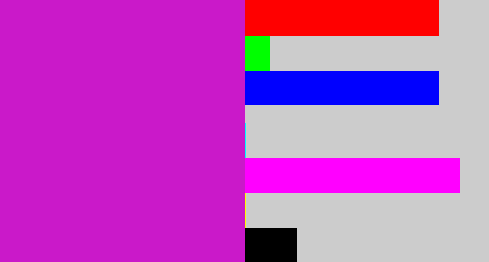 Hex color #ca19c9 - purple/pink