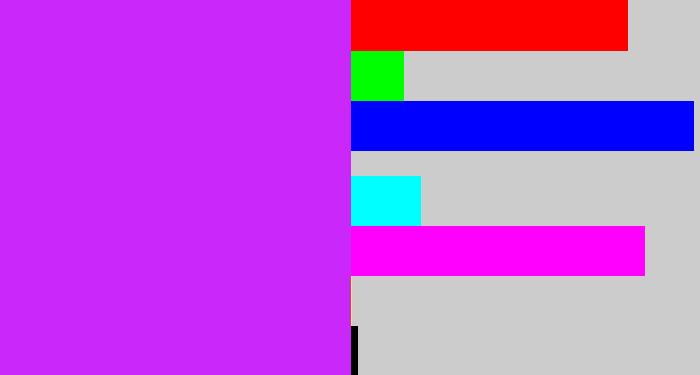 Hex color #ca27fb - neon purple