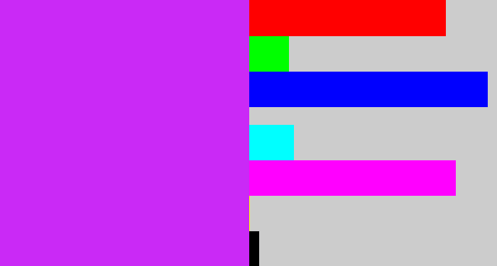 Hex color #ca29f6 - neon purple