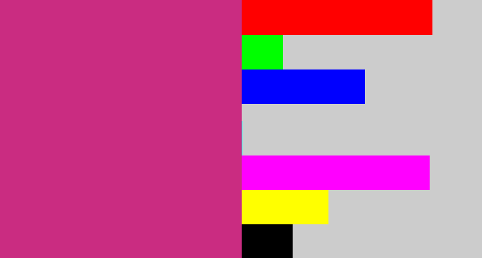 Hex color #ca2c81 - dark pink