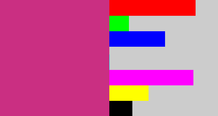Hex color #ca2f82 - darkish pink