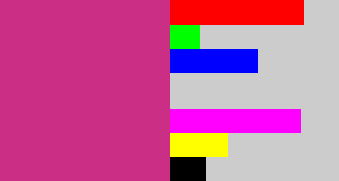 Hex color #ca2f85 - darkish pink