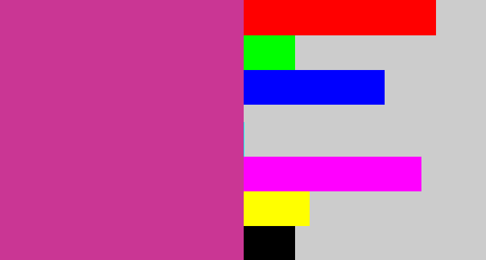 Hex color #ca3694 - darkish pink