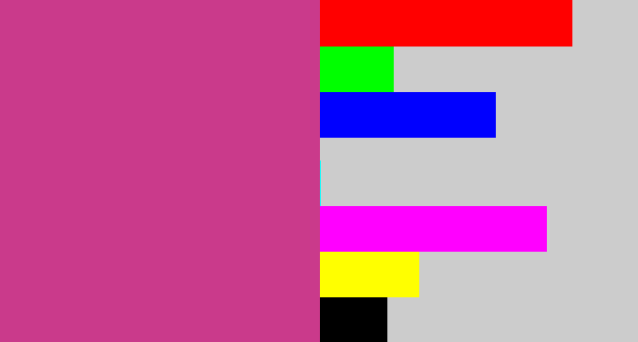 Hex color #ca3a8b - darkish pink
