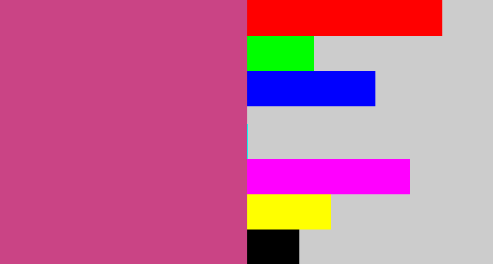Hex color #ca4485 - darkish pink