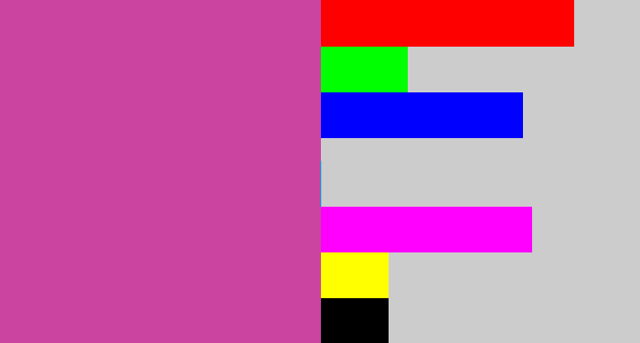Hex color #ca44a0 - purpley pink