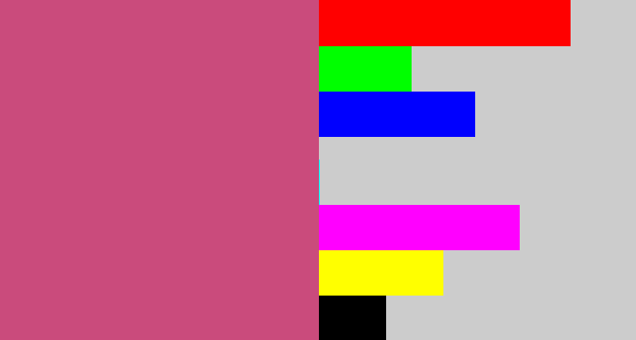 Hex color #ca4b7c - darkish pink