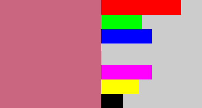 Hex color #ca6680 - pinkish