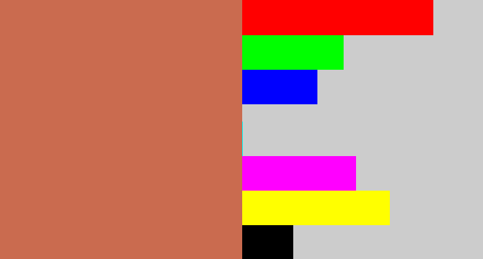 Hex color #ca6b4f - terracota