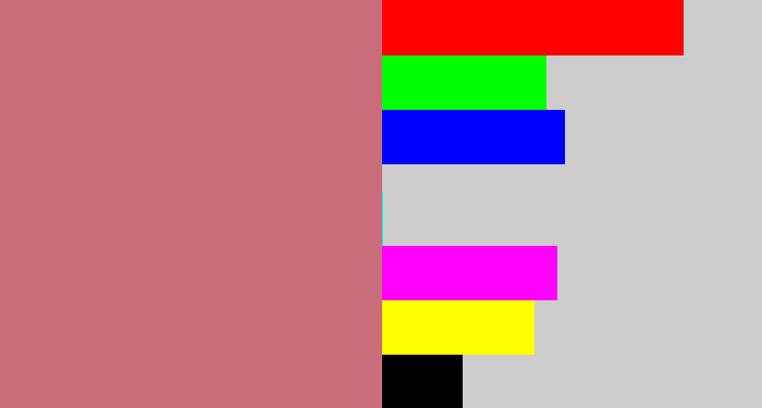 Hex color #ca6d7a - pinkish