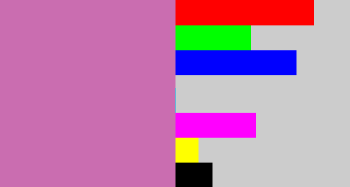 Hex color #ca6db0 - pale magenta