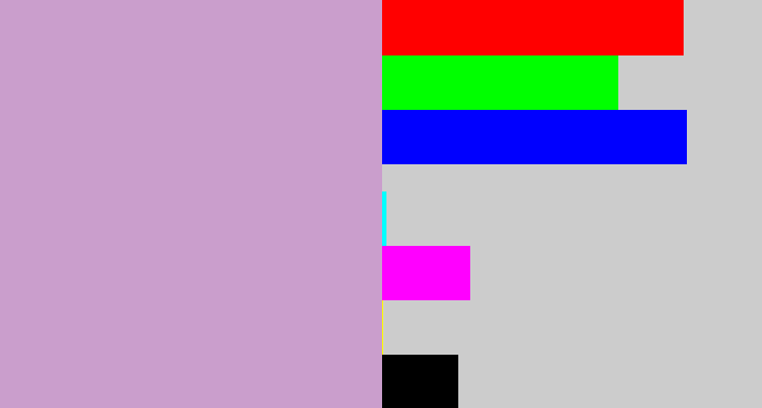 Hex color #ca9ecc - pale purple